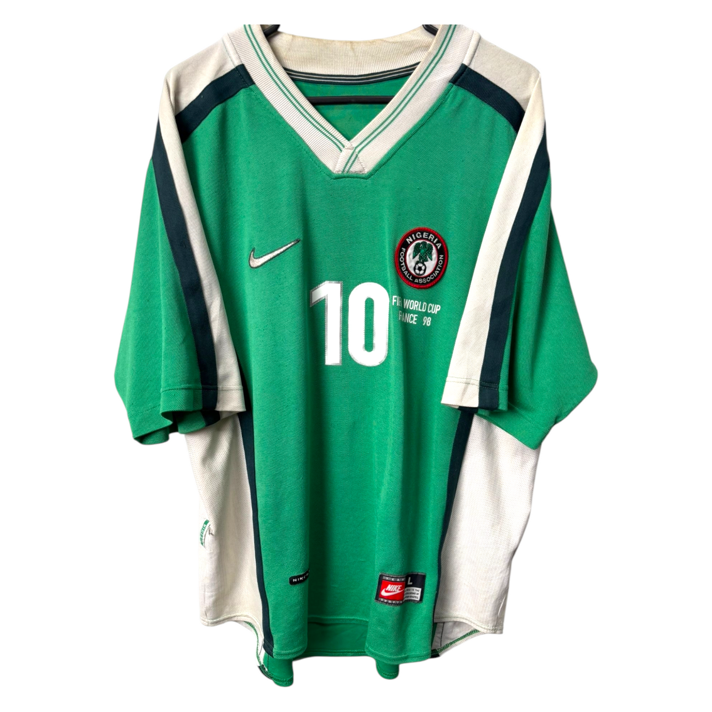 Original Nigeria 1998 Home - Okocha #10 Size L