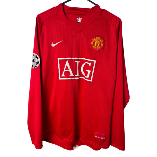 Original Manchester United 2007/08 Home - Ronaldo #7 Size L (Long Sleeve)