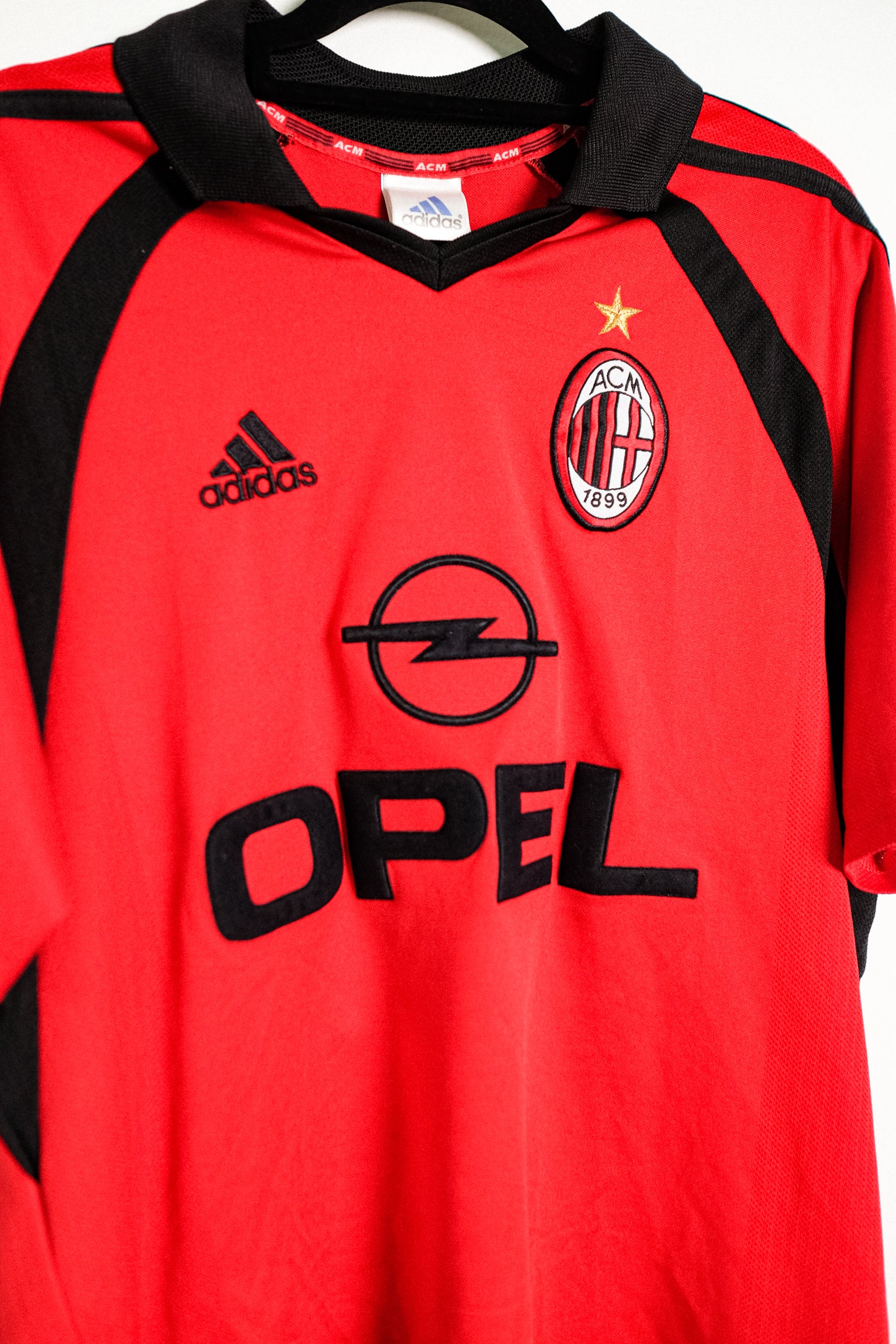 opel, Shirts, Vintage Ac Milan Home Jersey Opel Jersey Size L