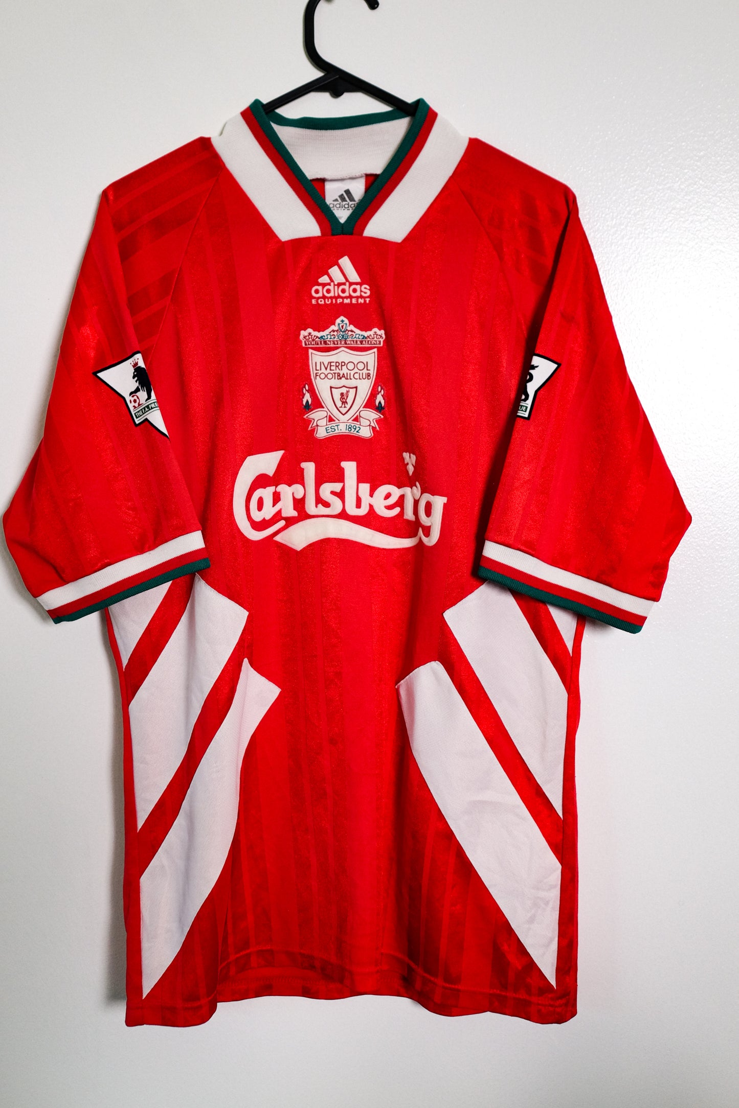 Liverpool 1993 - 1995 Away football Adidas shirt #9 Rush size 38/40